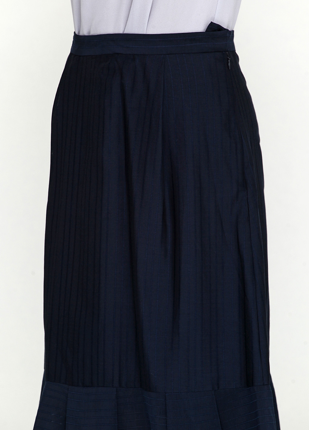 Темно-синяя кэжуал фактурная юбка & Other Stories миди