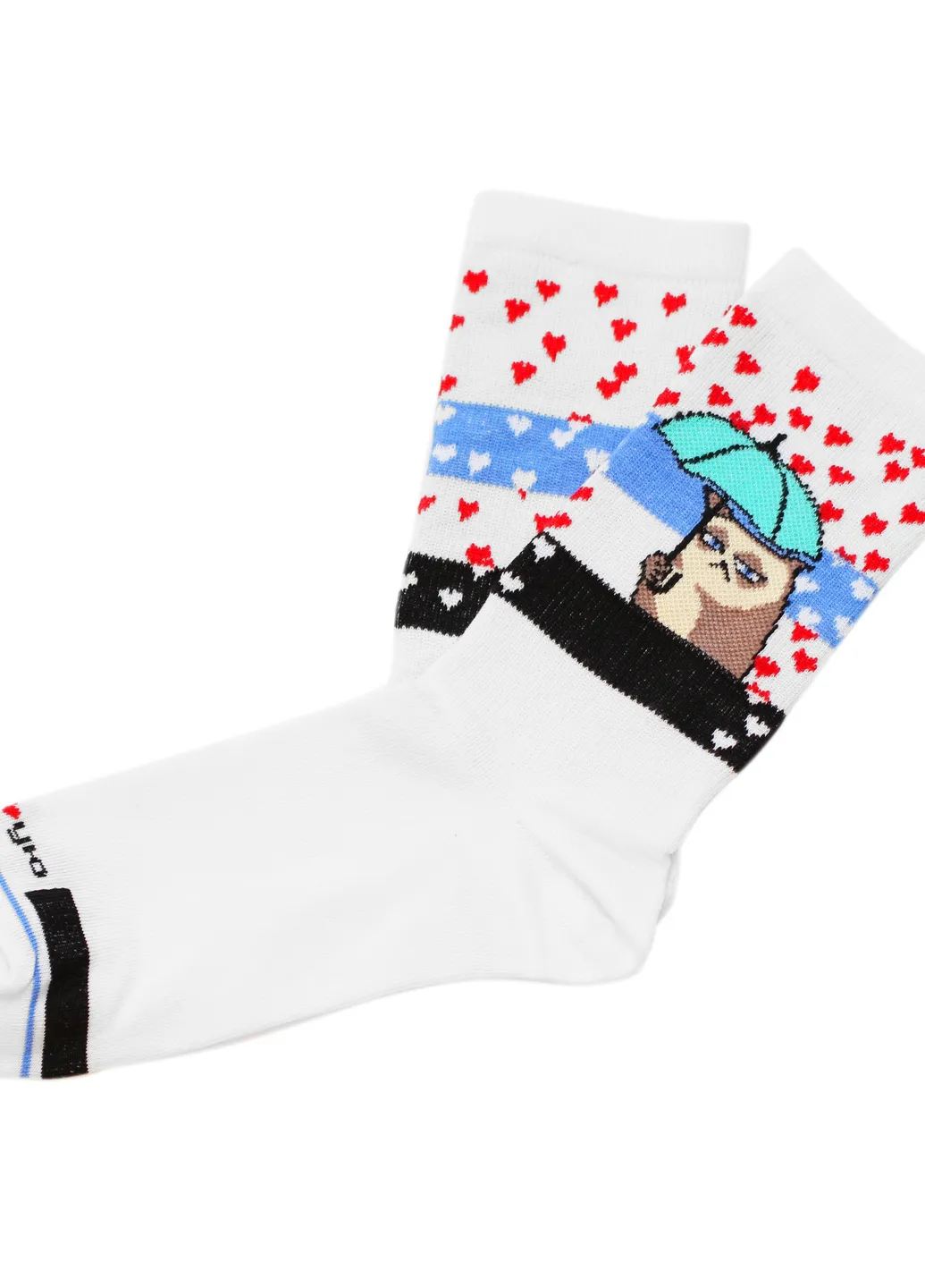 Білі шкарпетки grumpy cat love LOMM малюнки (252417323)