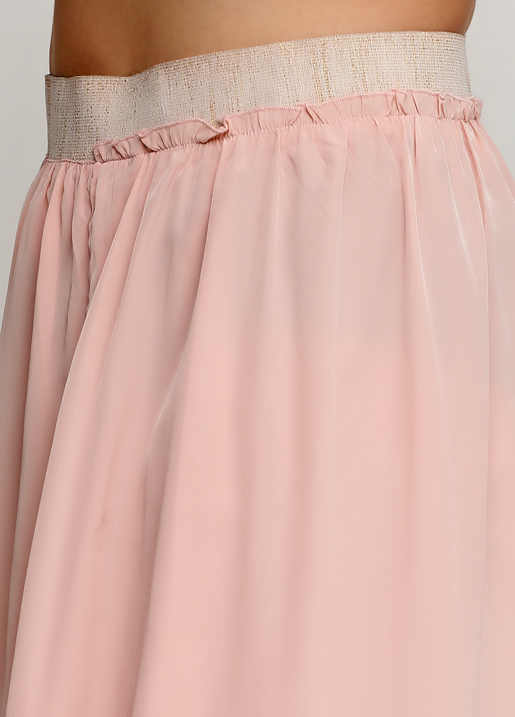 Розовая кэжуал однотонная юбка Mango а-силуэта (трапеция)