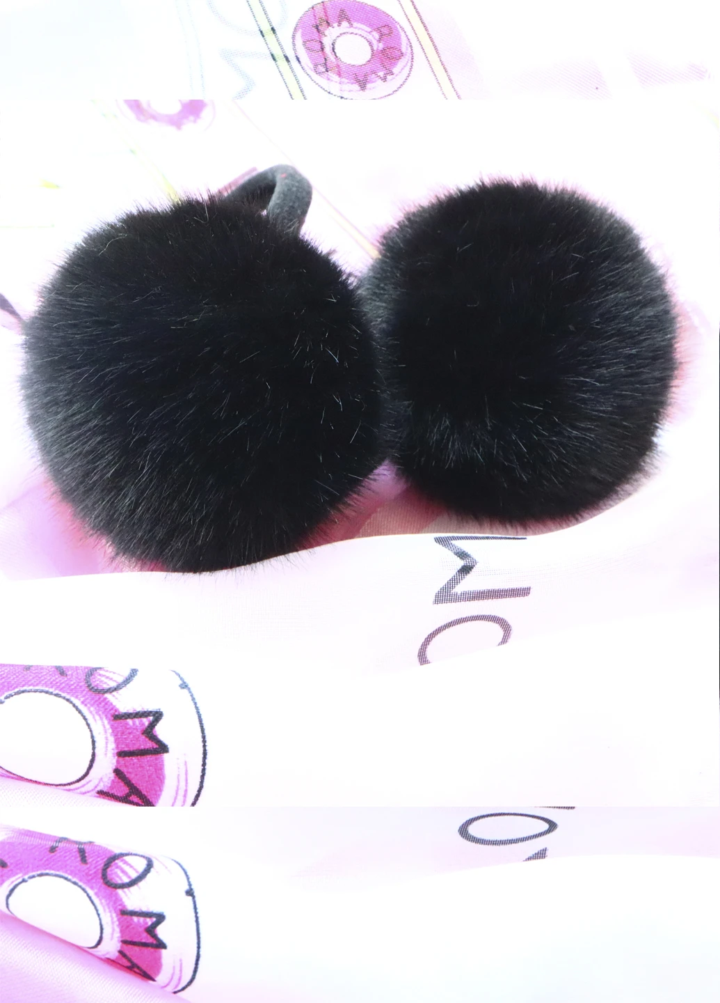 Набор резинок для волос Анна Ясеницкая "Fluffy ball", чорные, 2 шт Анна Ясеницька (254024887)