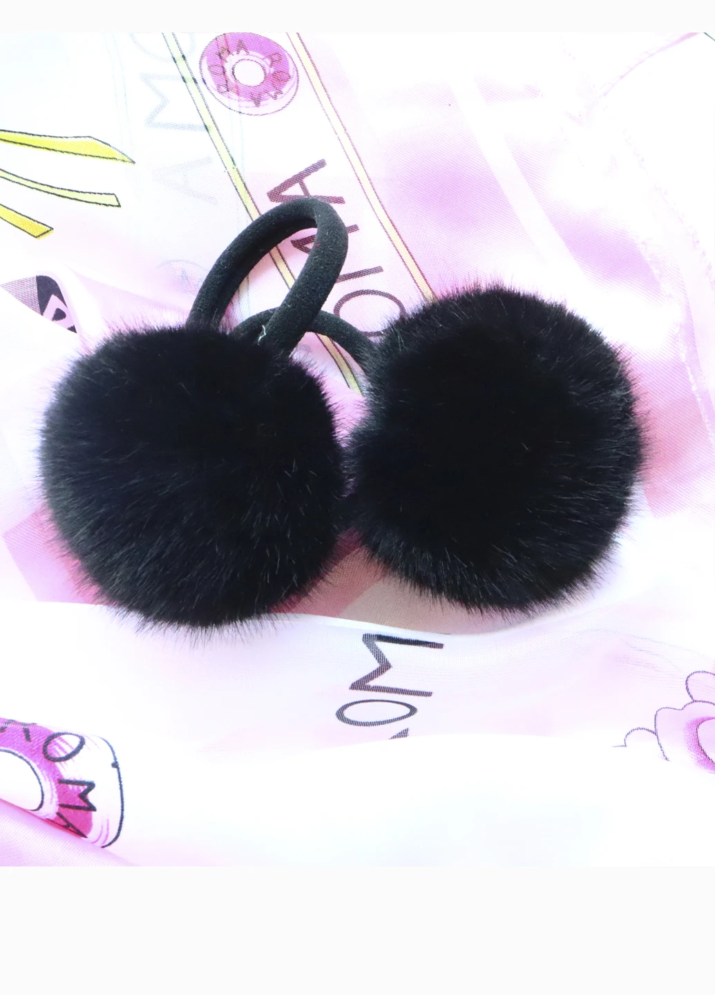 Набор резинок для волос Анна Ясеницкая "Fluffy ball", чорные, 2 шт Анна Ясеницька (254024887)
