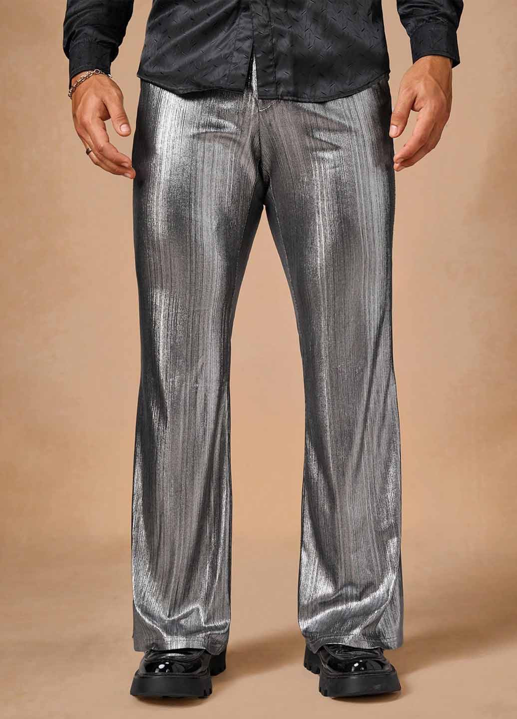 Металл кэжуал демисезонные прямые брюки SHEIN