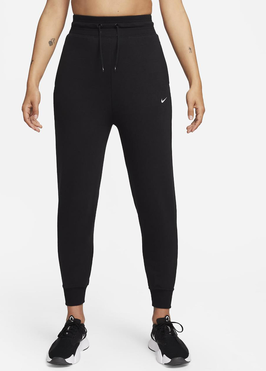 Штани FB5434-010 Nike Dri-FIT One High-Waisted 7/8 French Terry Joggers (321974958)