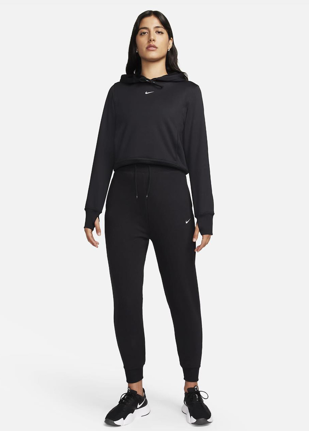 Штани FB5434-010 Nike Dri-FIT One High-Waisted 7/8 French Terry Joggers (321974958)