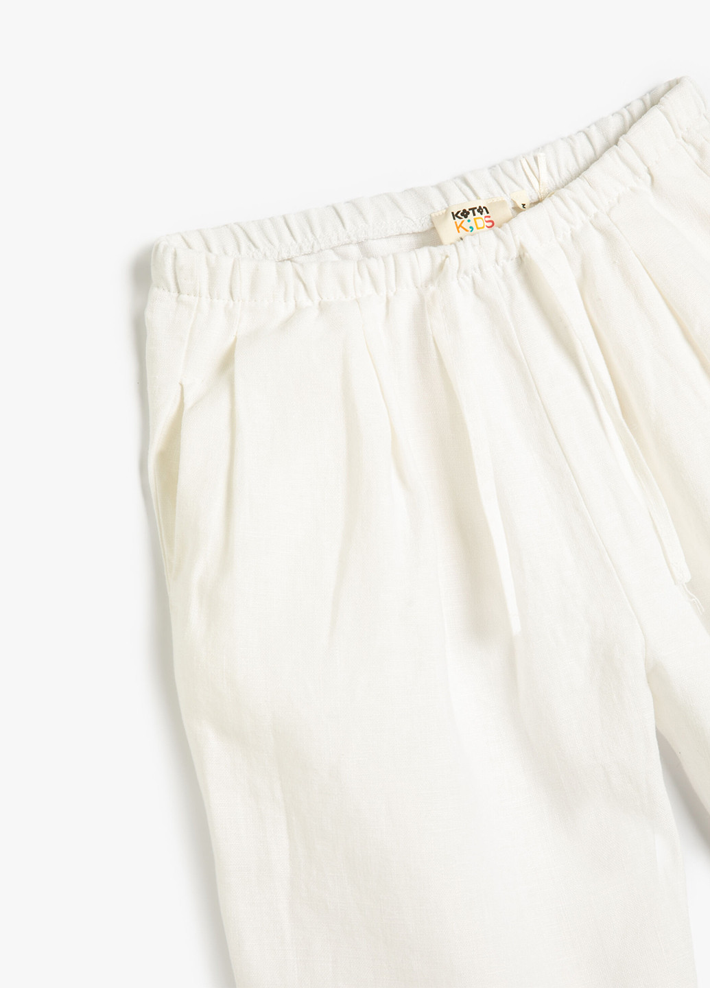 Белые кэжуал летние прямые брюки KOTON