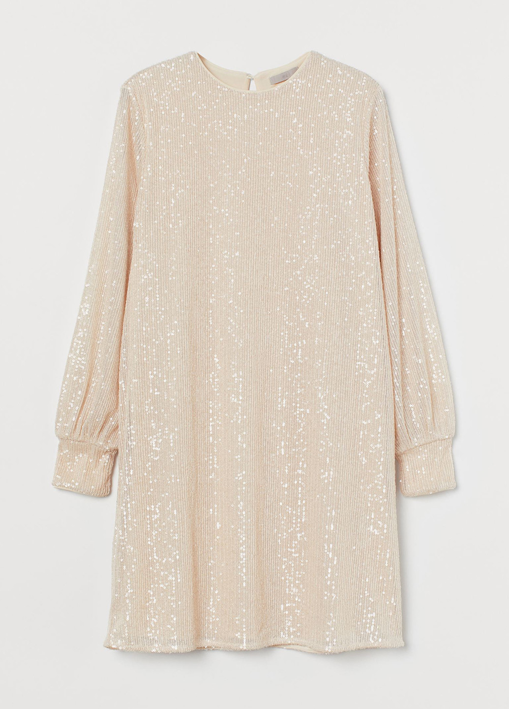 Светло-бежевое вечернее сукня а-силуэт H&M однотонное