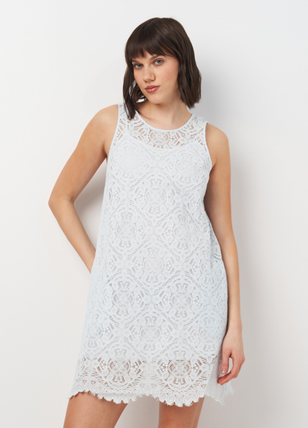 Світло-блакитна пляжна сукня а-силует Suavite однотонна