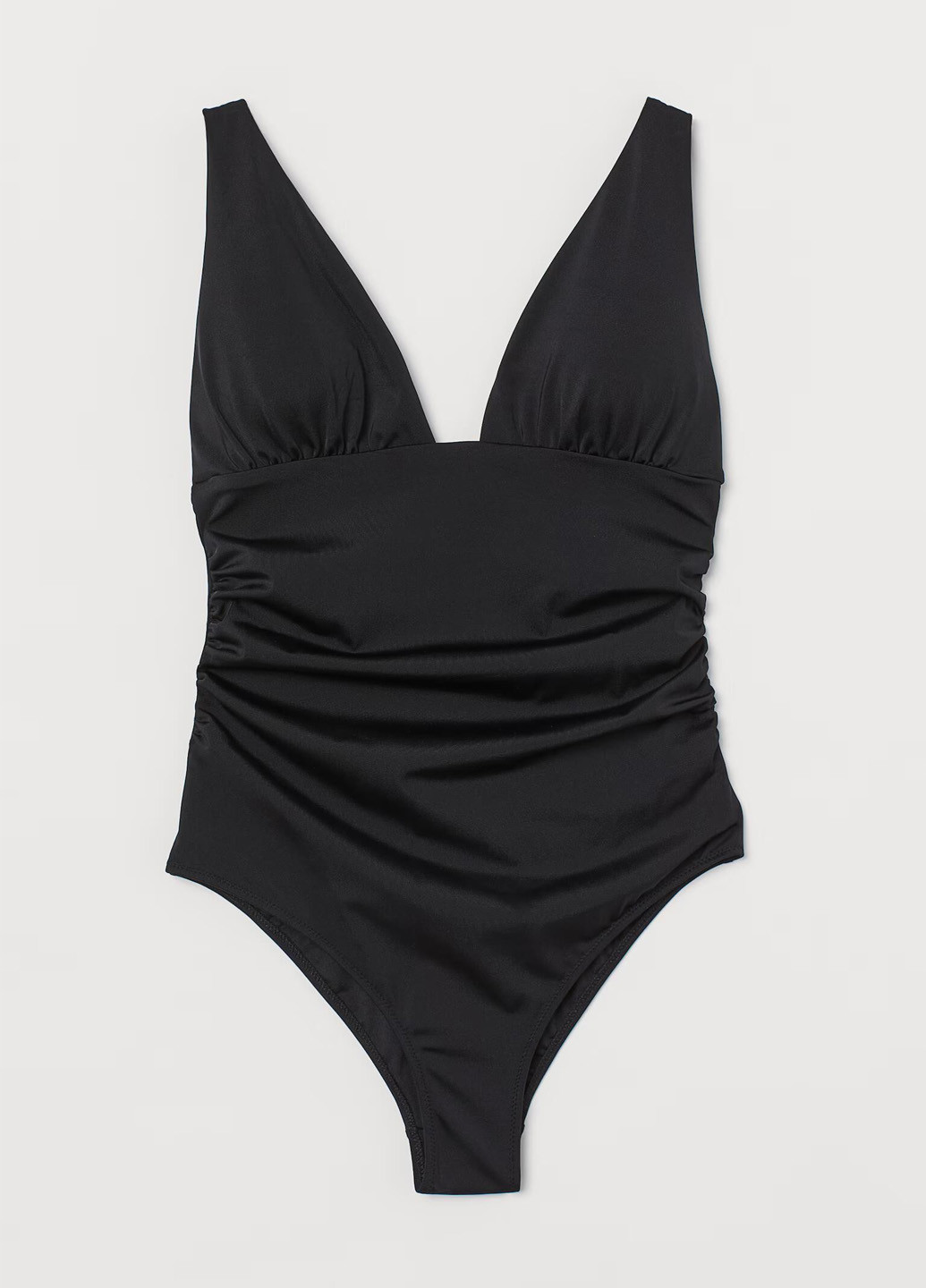 Черный летний купальник слитный H&M
