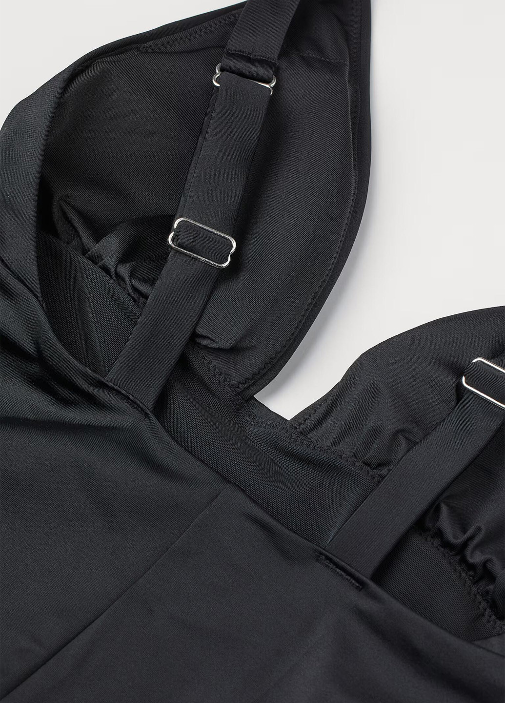 Черный летний купальник слитный H&M