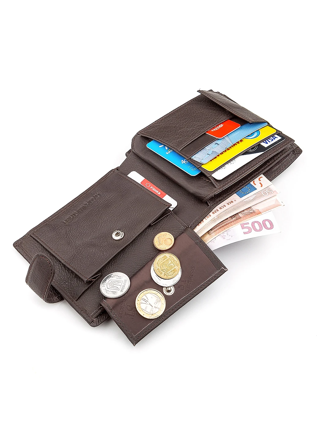 Чоловічий шкіряний гаманець 12х10х3 см st leather (252128355)