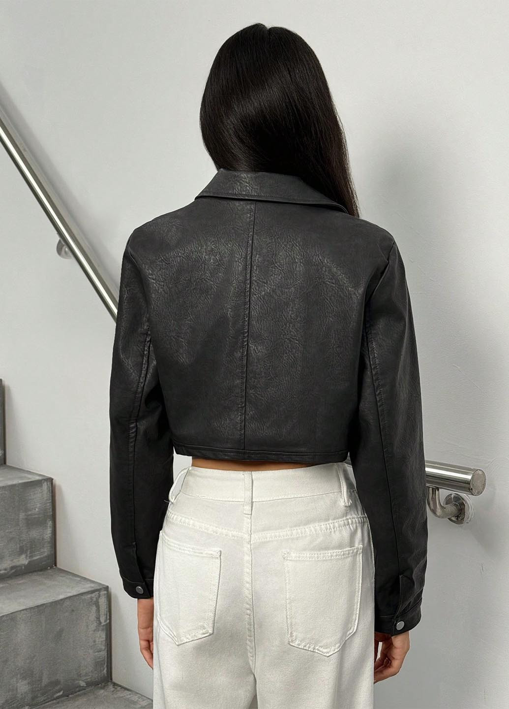 Темно-серая демисезонная куртка SHEIN