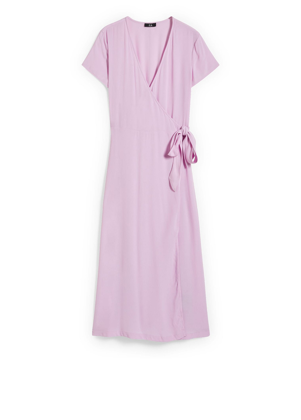 Сиреневое кэжуал платье на запах C&A однотонное