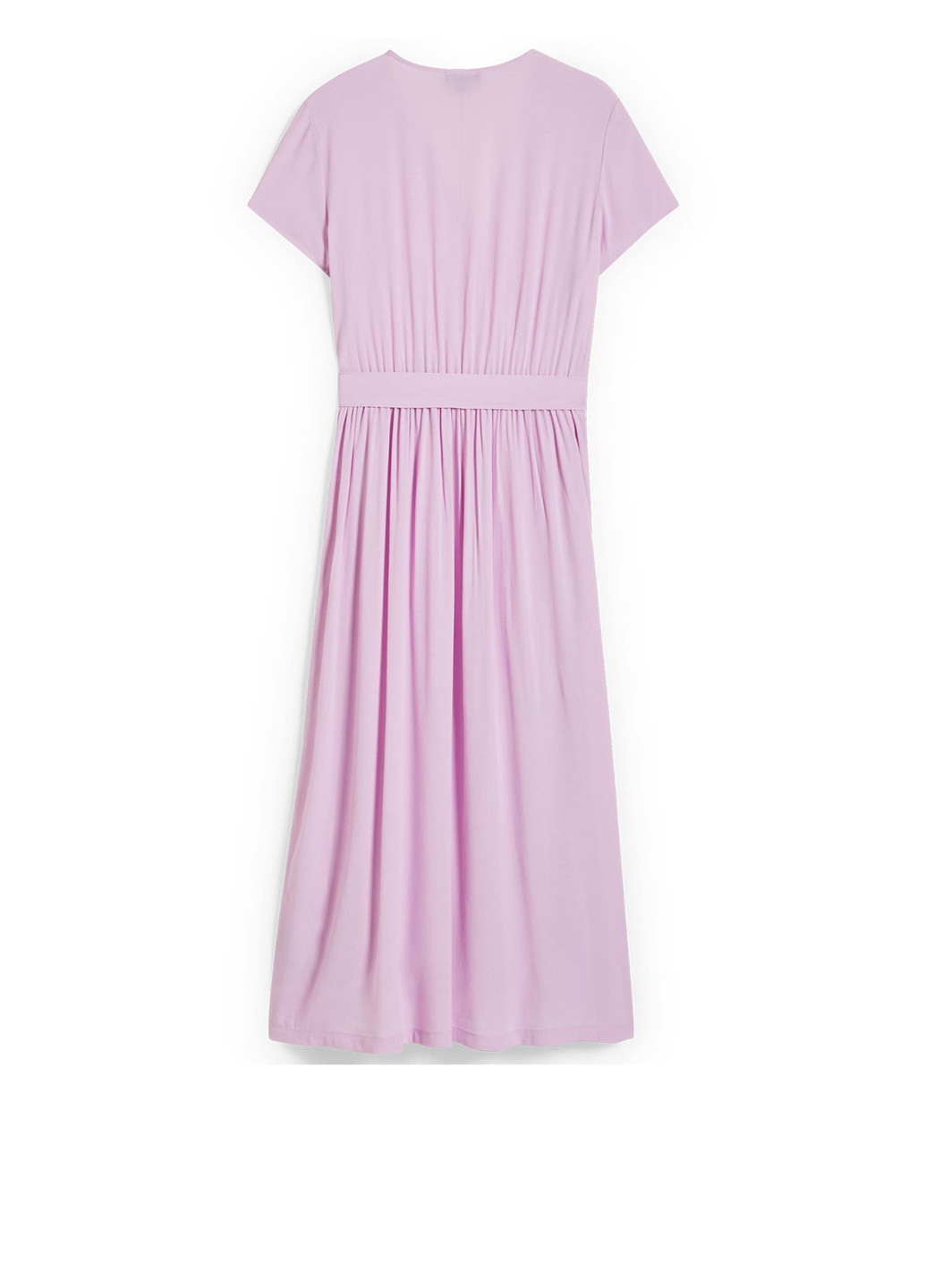 Сиреневое кэжуал платье на запах C&A однотонное