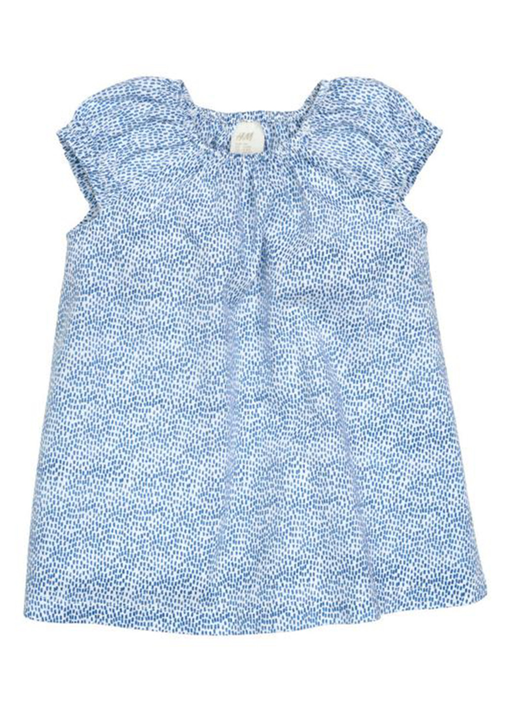 Блакитна кежуал сукня коротка H&M меланжева