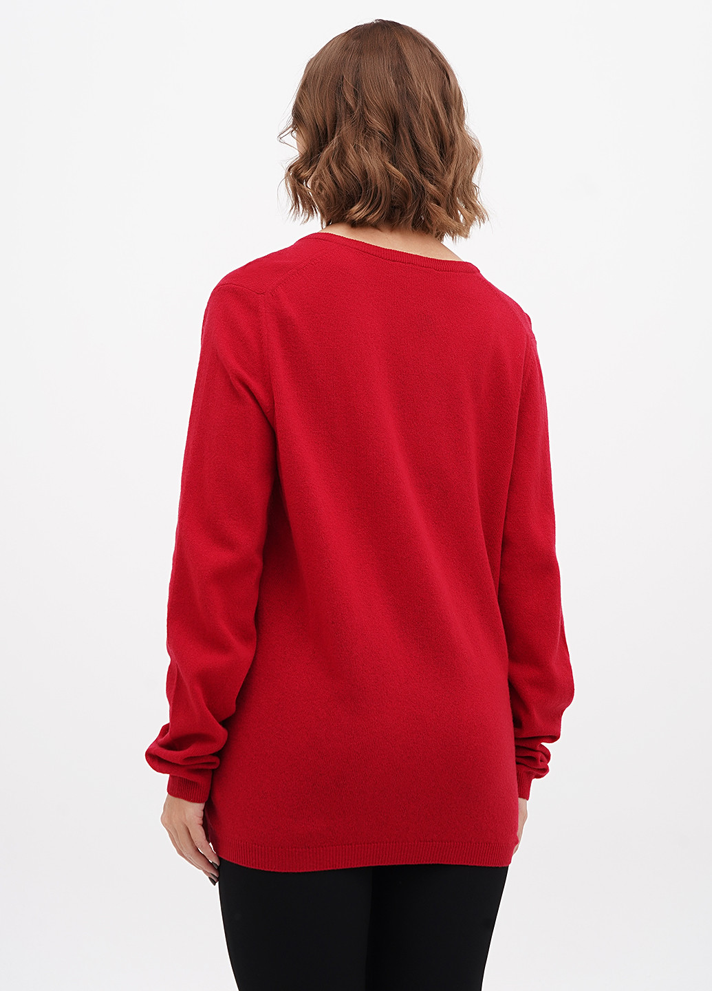 Красный демисезонный пуловер пуловер Sassofono