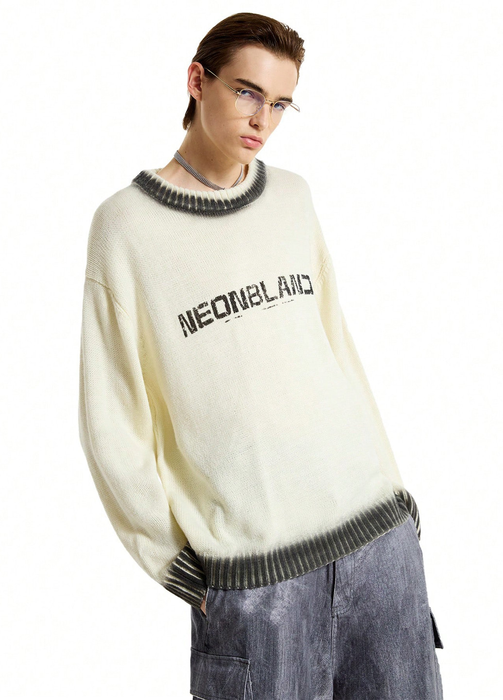 Світло-бежевий демісезонний джемпер джемпер SHEIN