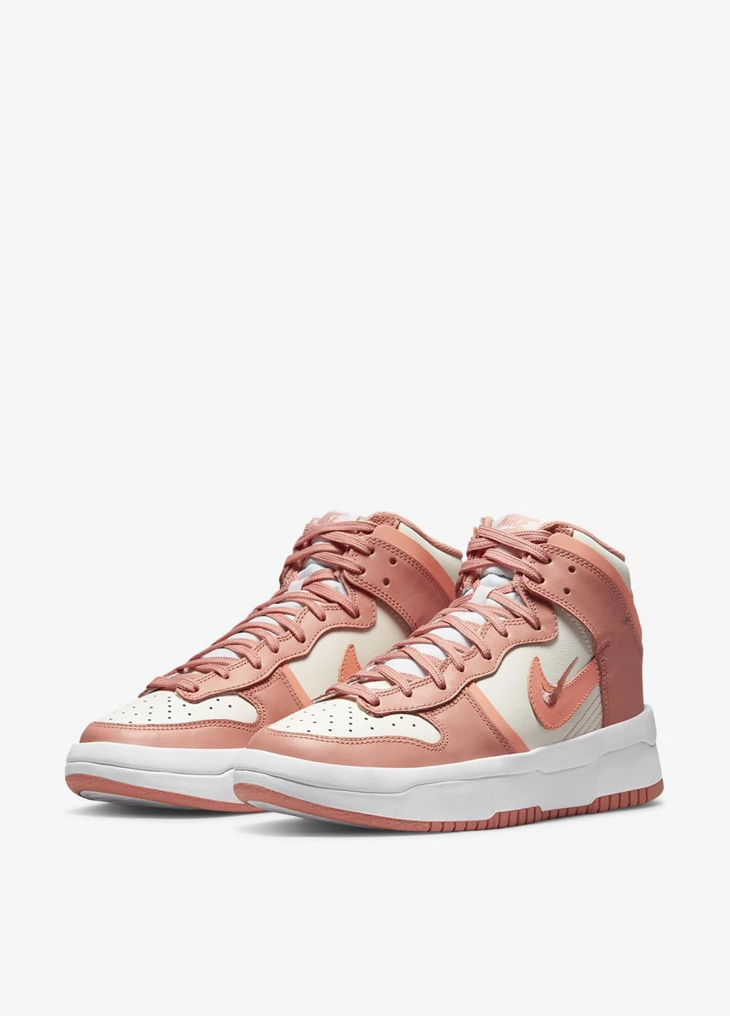 Кроссовки DH3718-107 Nike Dunk High Up Peach персиковые демисезоны (317286277)