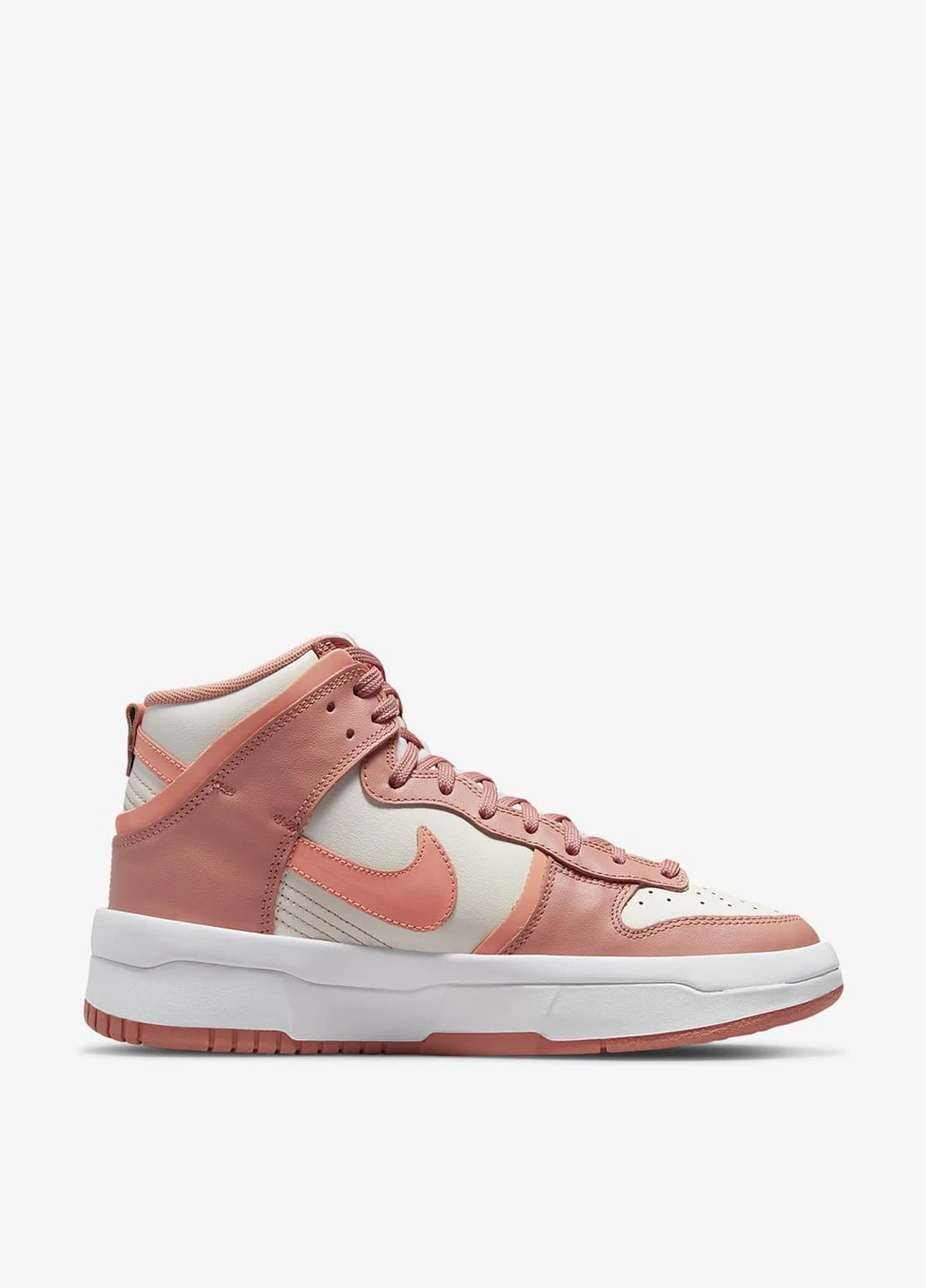 Кроссовки DH3718-107 Nike Dunk High Up Peach персиковые демисезоны (317286277)