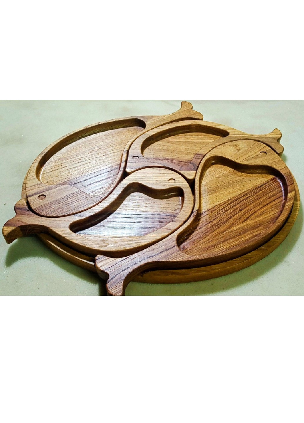 Набор досок досточек тарелок для подачи блюд закусок менажница из дерева ручной работы 42х32 см (22596-Нов) Francesco Marconi (250314401)