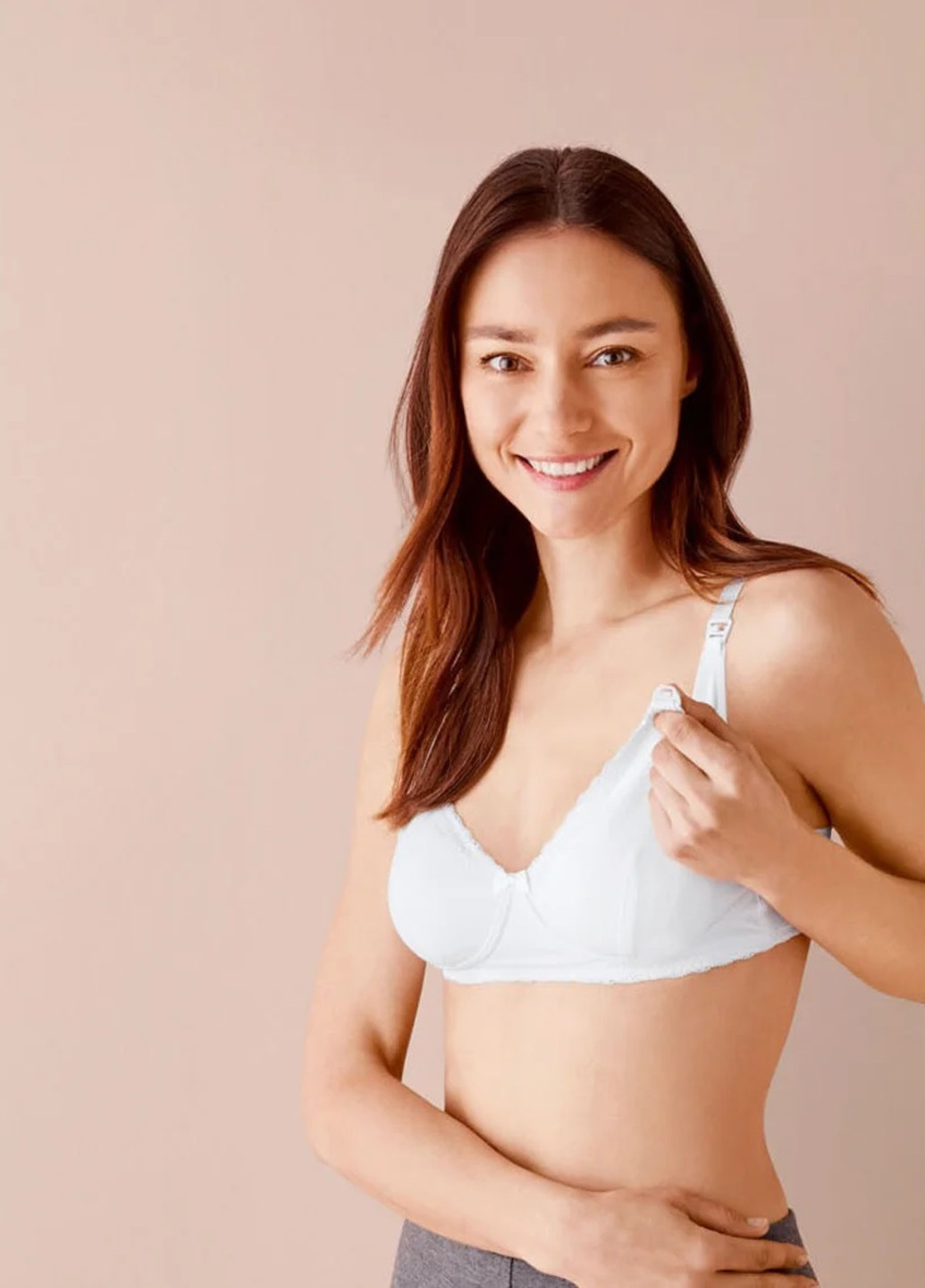Белый бюстгальтер для кормящих Esmara без косточек хлопок