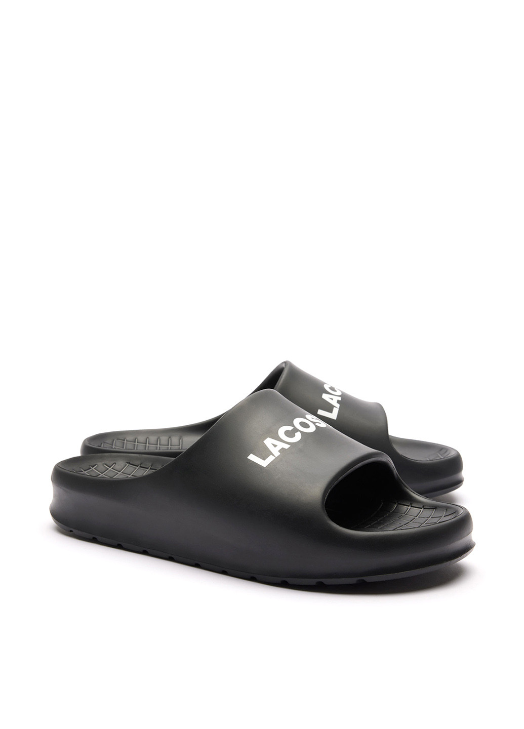 Черные кэжуал шлепанцы Lacoste