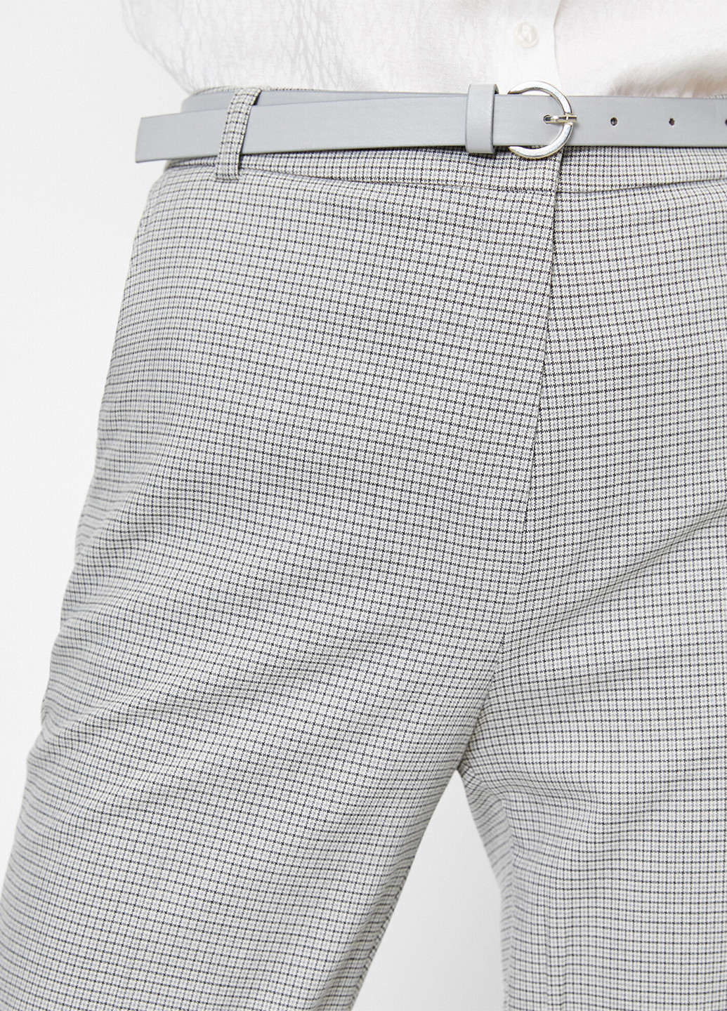 Светло-серые кэжуал летние классические брюки KOTON