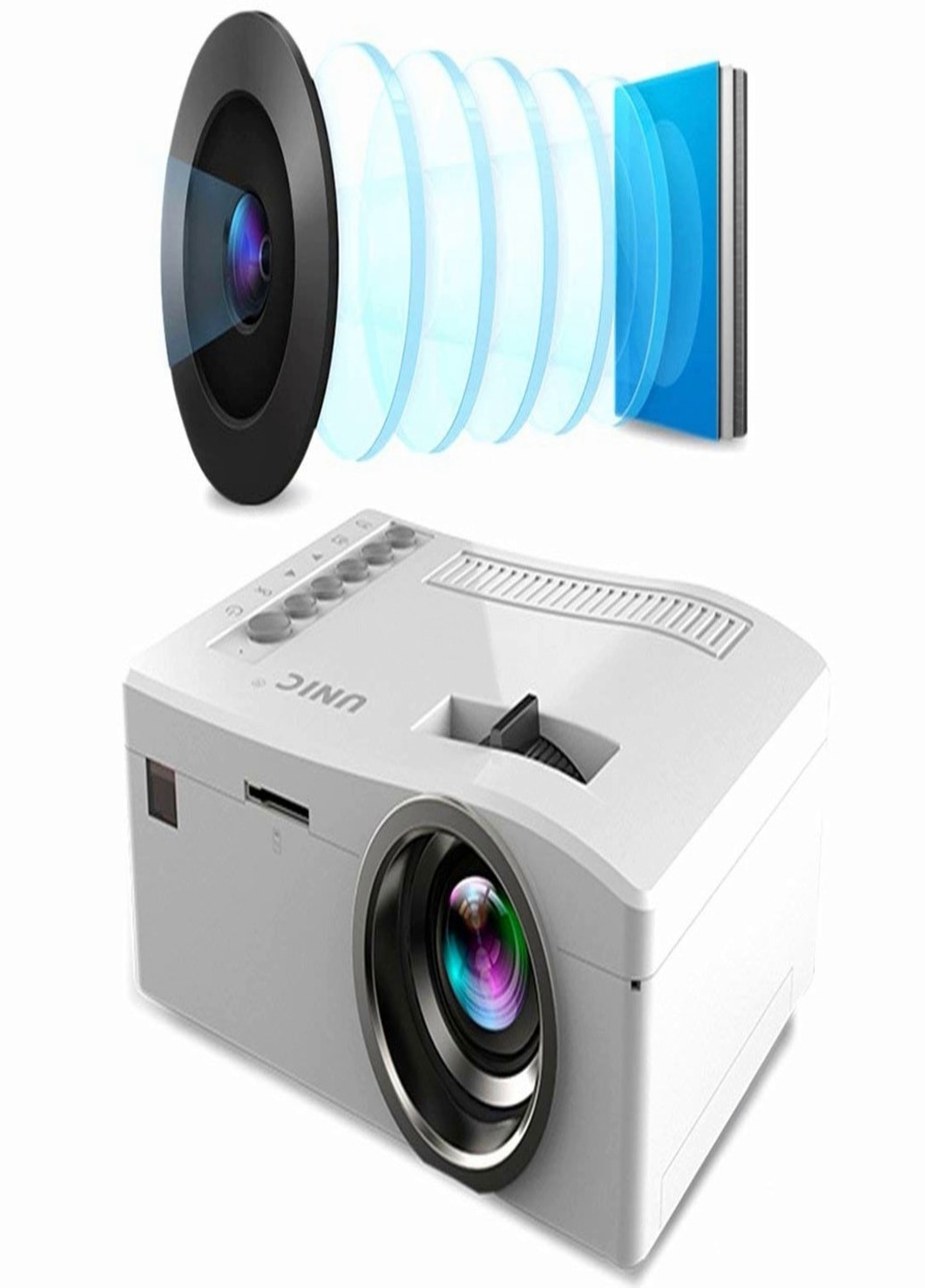Мини портативный LED проектор домашний кинотеатр HD Projector 1200 Lum (32658552) Francesco Marconi (215796202)