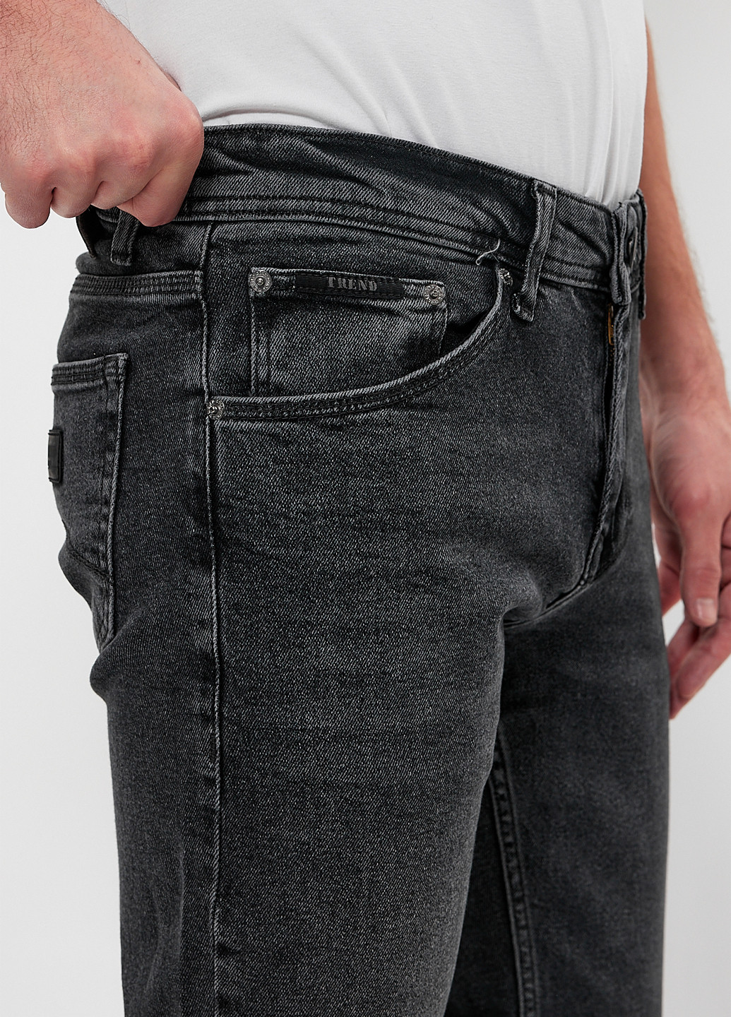 Темно-серые демисезонные зауженные джинсы Trend Collection