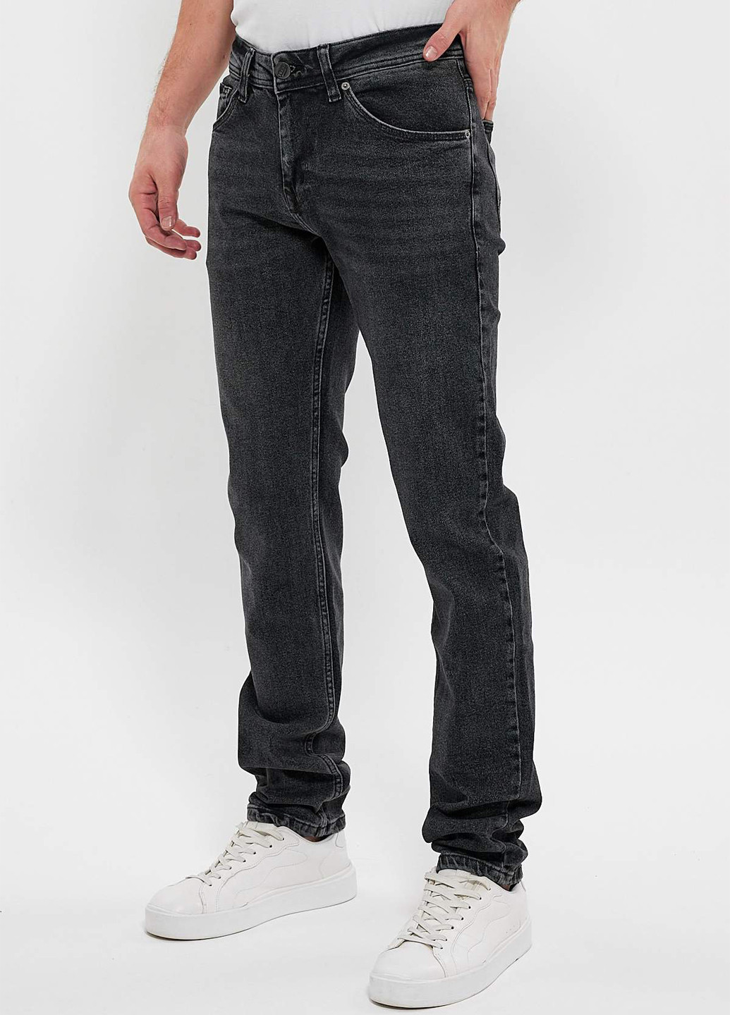 Темно-серые демисезонные зауженные джинсы Trend Collection