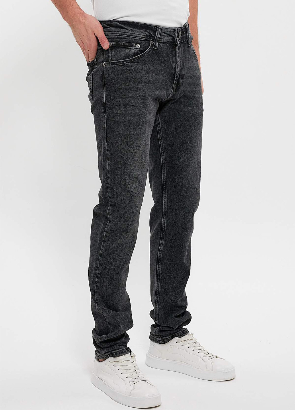Темно-серые демисезонные зауженные джинсы Trend Collection