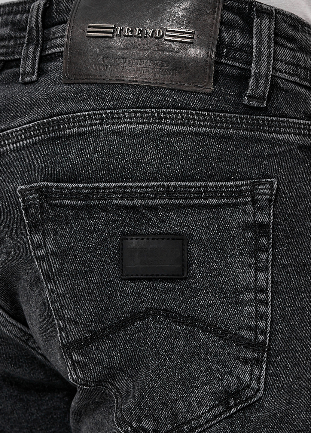 Темно-серые демисезонные зауженные джинсы Trend Collection