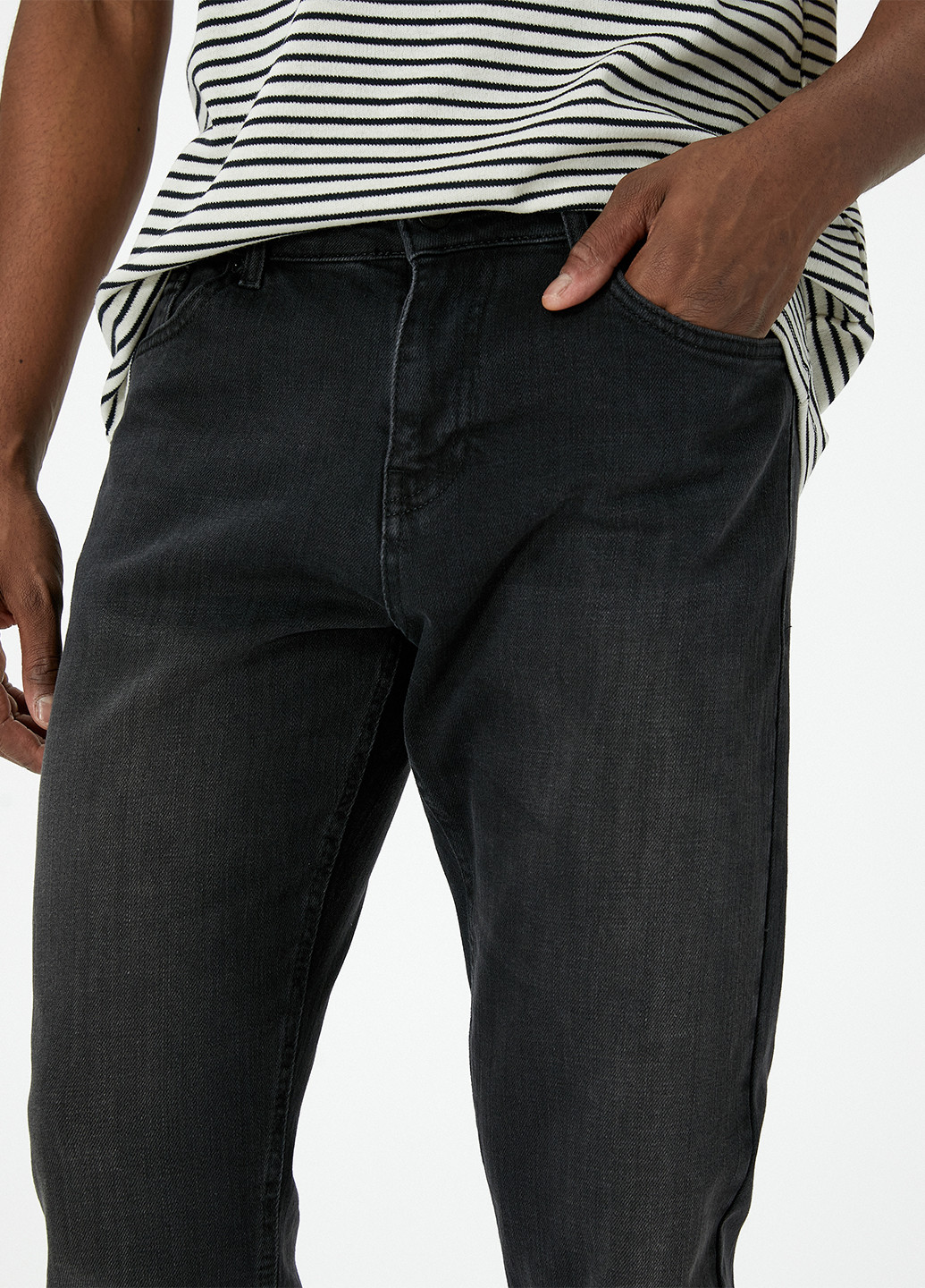 Темно-серые демисезонные регюлар фит джинсы KOTON
