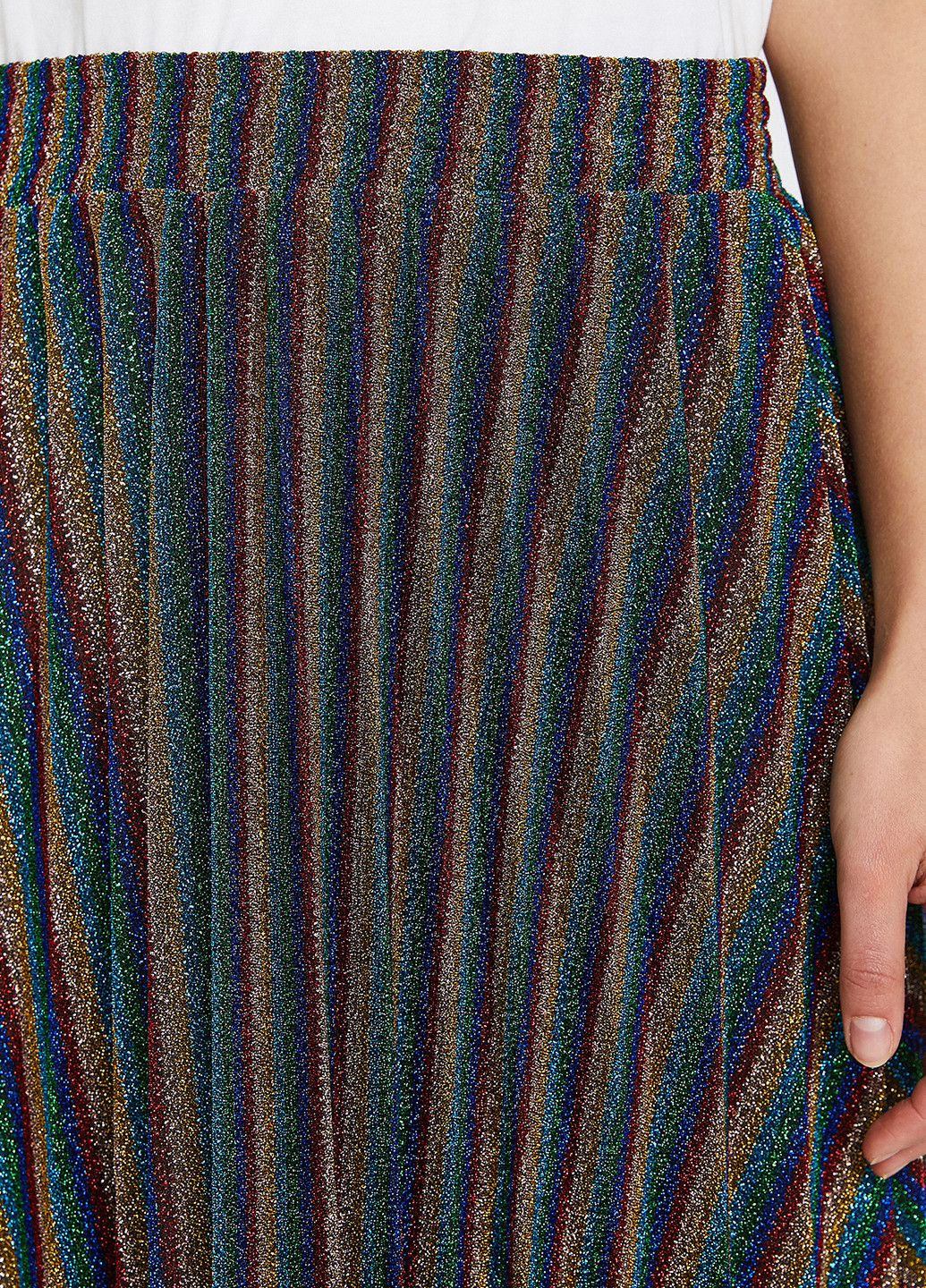 Разноцветная кэжуал в полоску юбка KOTON клешированная, плиссе