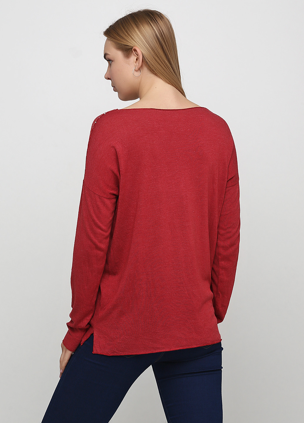 Бордовый демисезонный пуловер пуловер Made in Italy