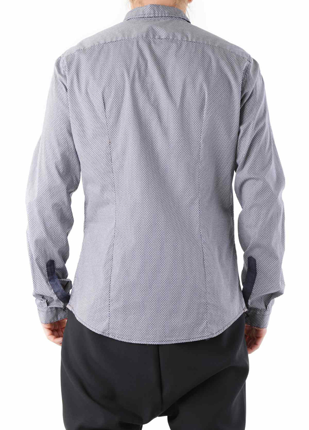 Темно-синяя кэжуал рубашка с орнаментом Made in Italy