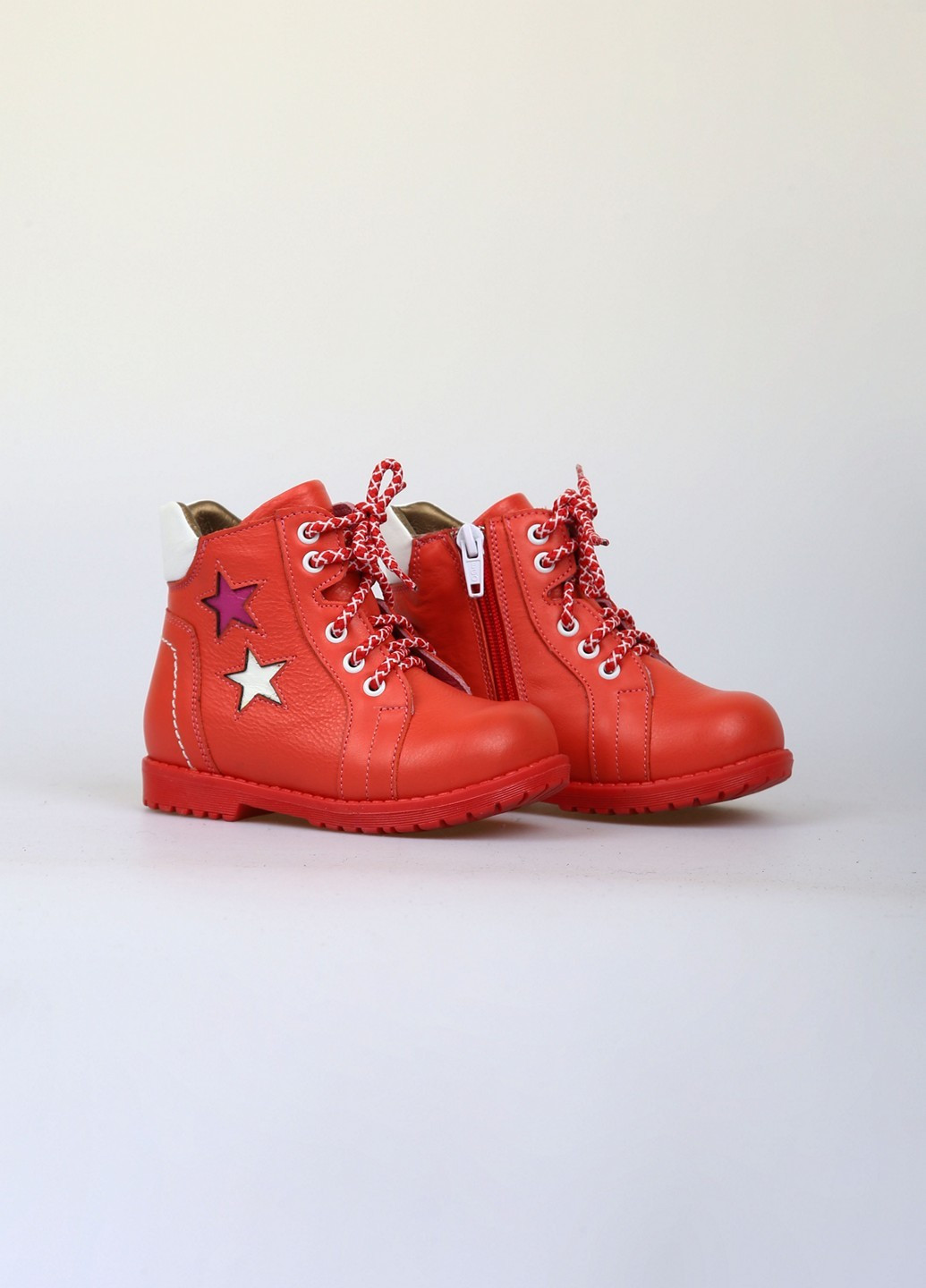 Красные кэжуал зимние ботинки Шалунишка