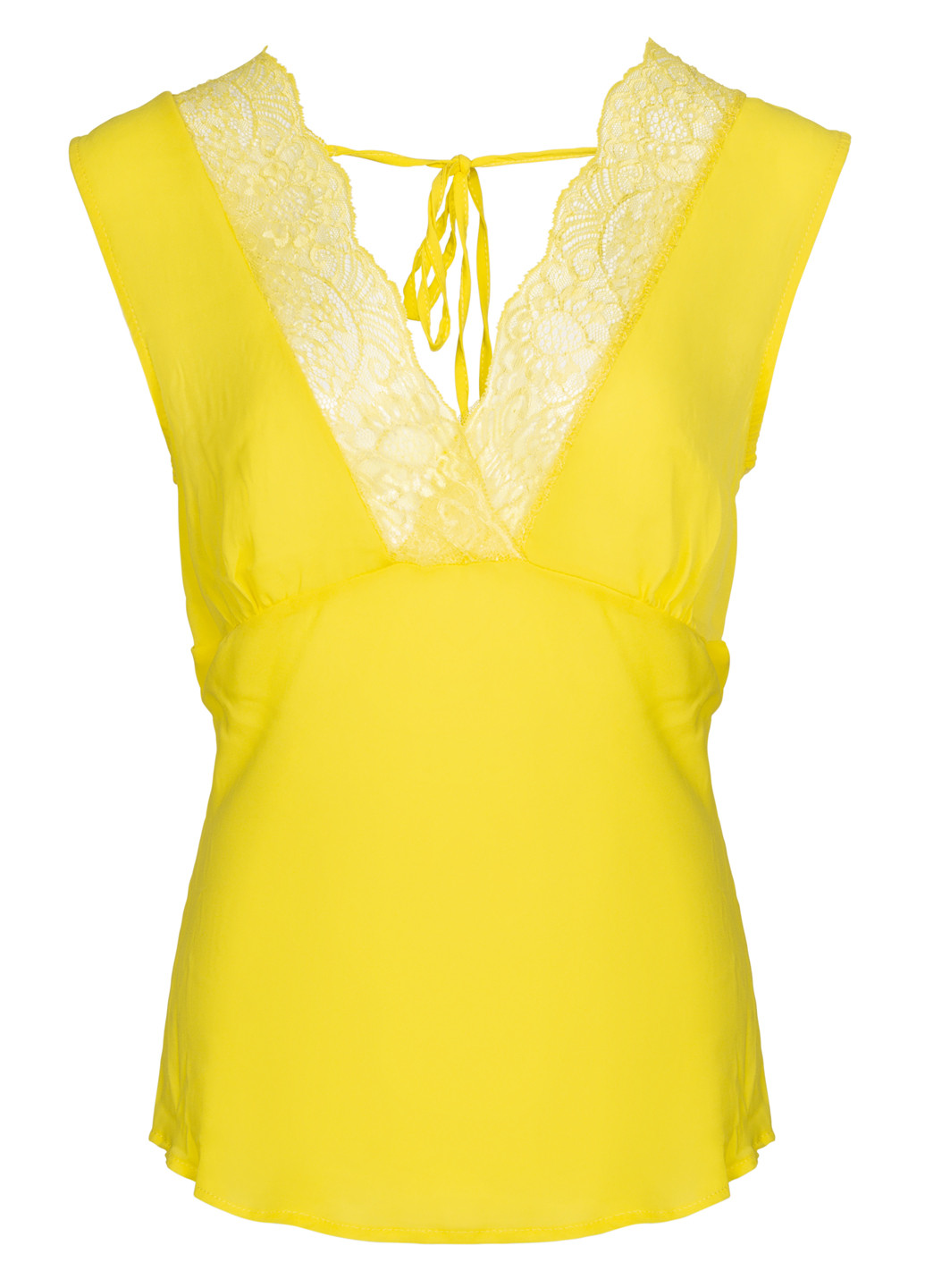 Желтая летняя женская желтая блузка без рукавов Rinascimento