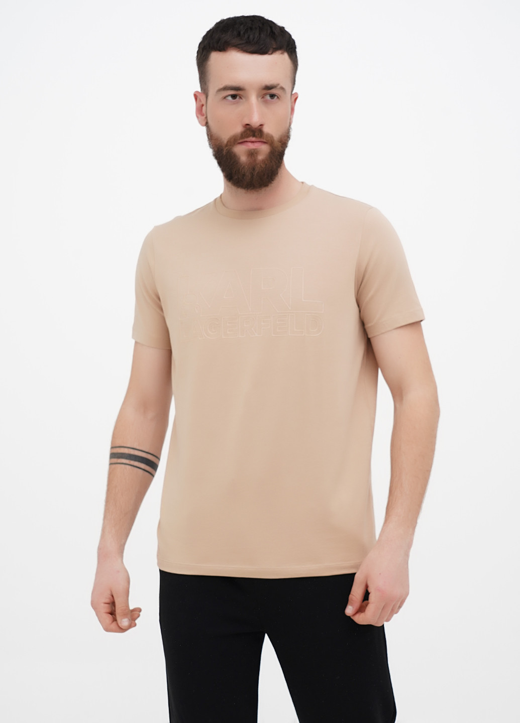 Бежева футболка Karl Lagerfeld