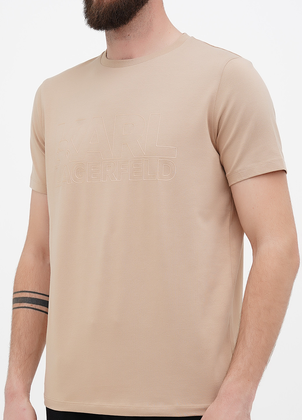 Бежева футболка Karl Lagerfeld