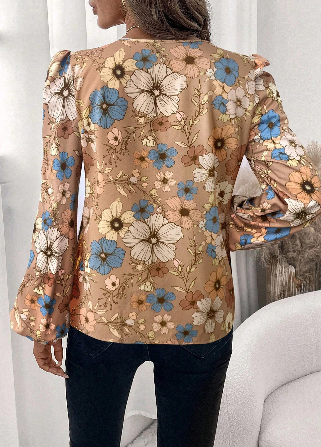 Кремова блуза SHEIN