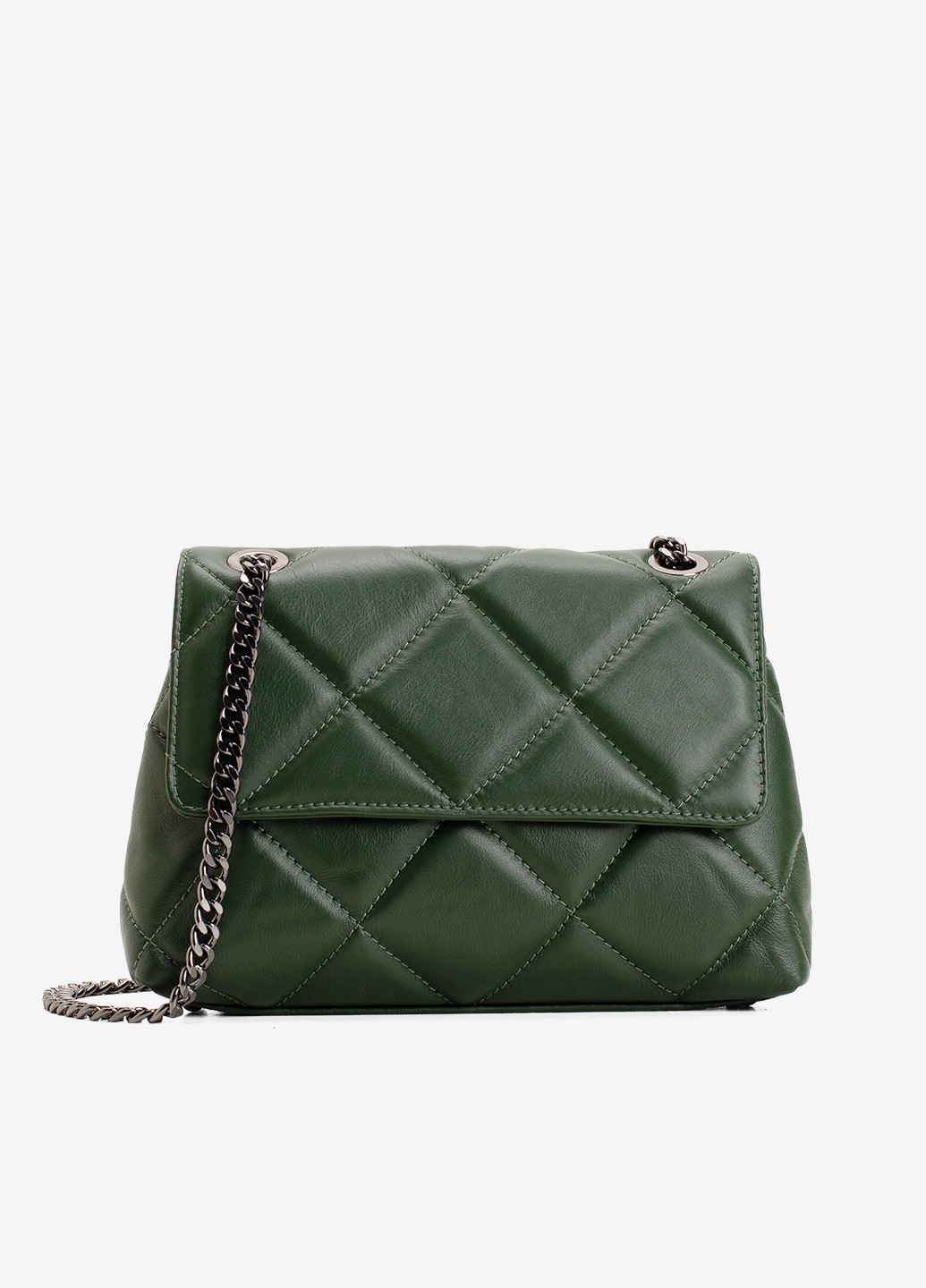 Сумка жіноча шкіряна на ланцюжку крос-боді середня Сrossbody Nappa Regina Notte (251718333)