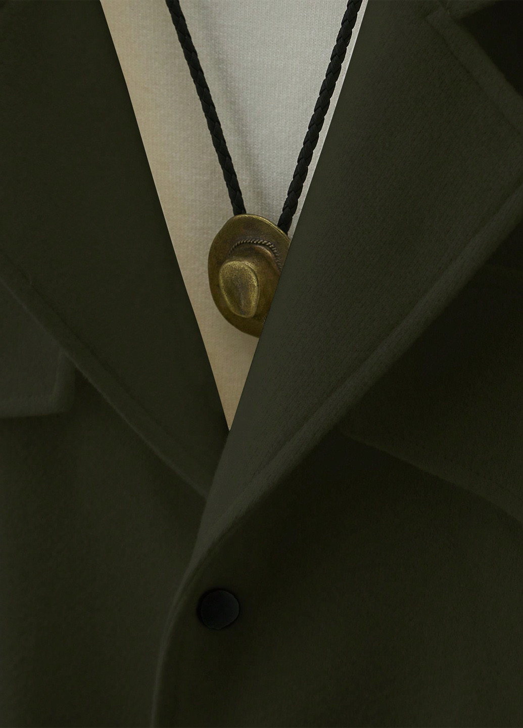 Оливковая (хаки) демисезонная куртка куртка-пиджак SHEIN