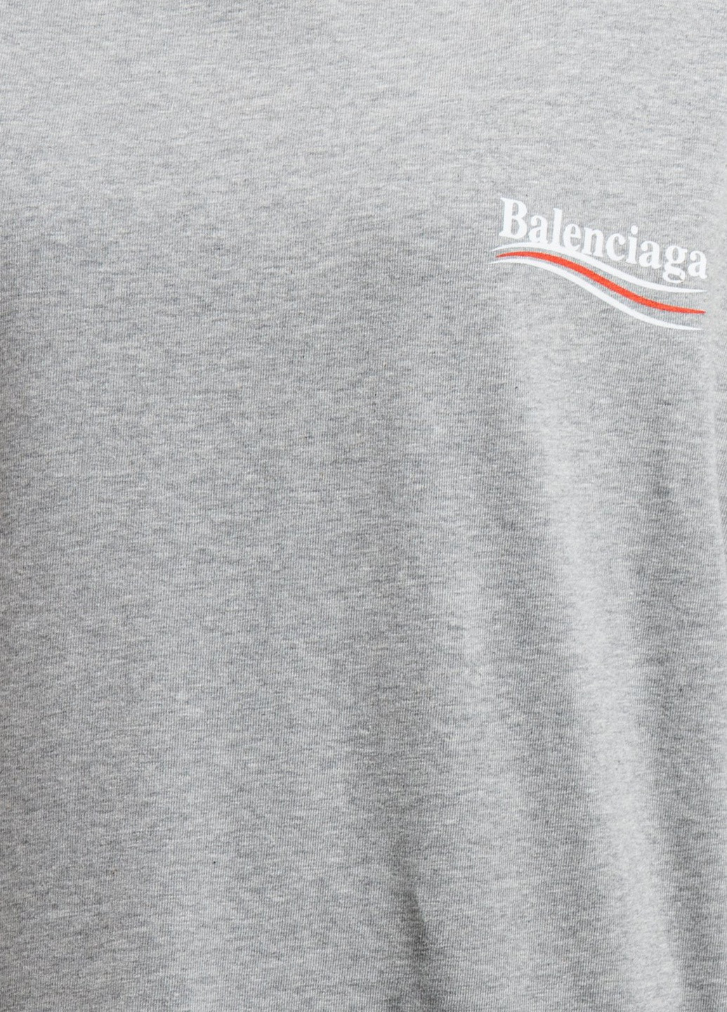 Серая всесезон серая футболка oversize с логотипом Balenciaga