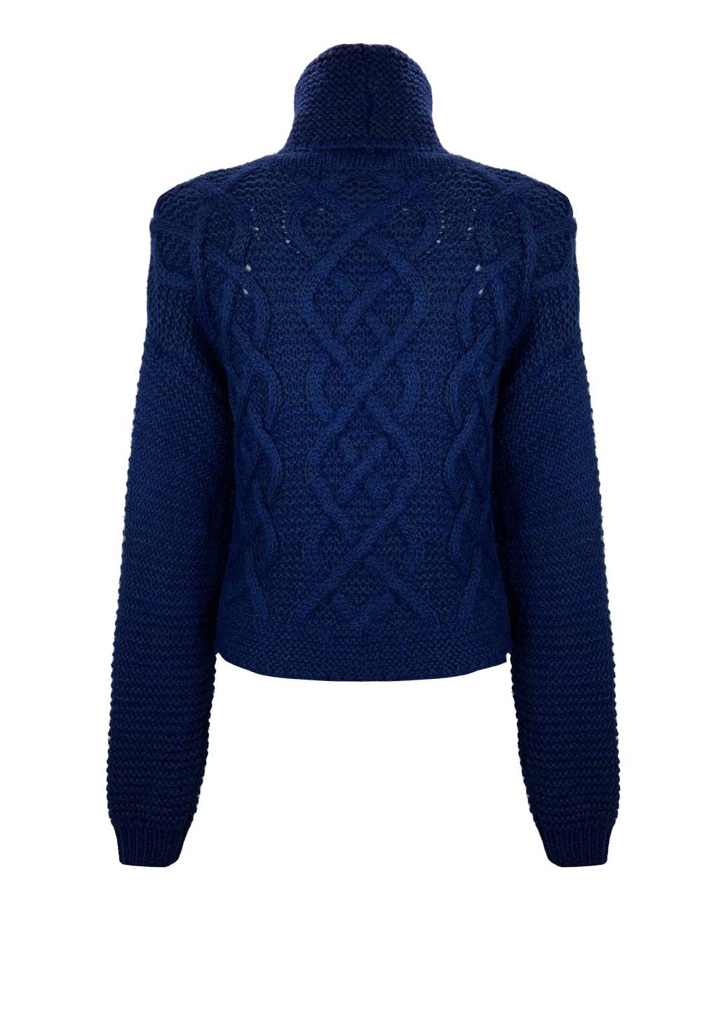 Синій зимовий укорочений светр джемпер Keepsake