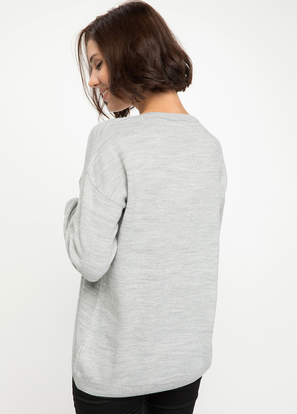 Серый демисезонный пуловер пуловер DeFacto
