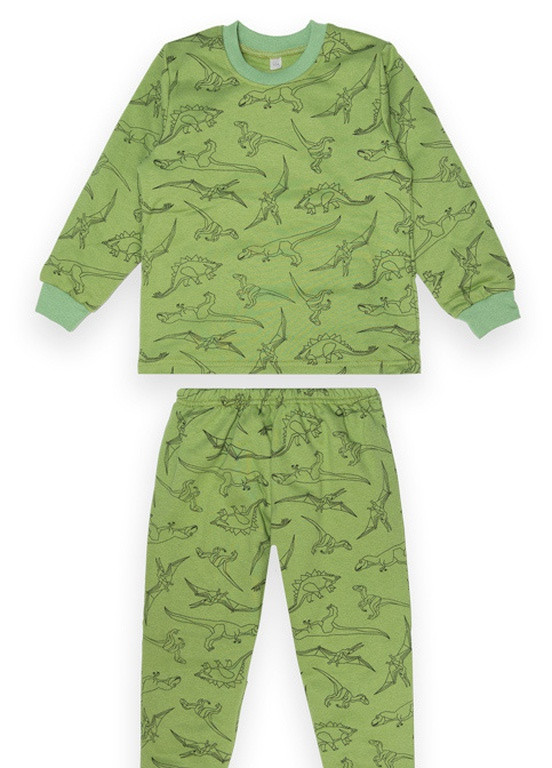 Зеленая всесезон детская пижама для мальчика pgm-22-2-8 Габби