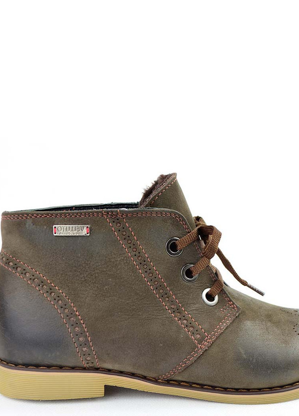 Коричневые зимняя женские ботинки шнурки коричневый натуральная кожа украина Maxmayar