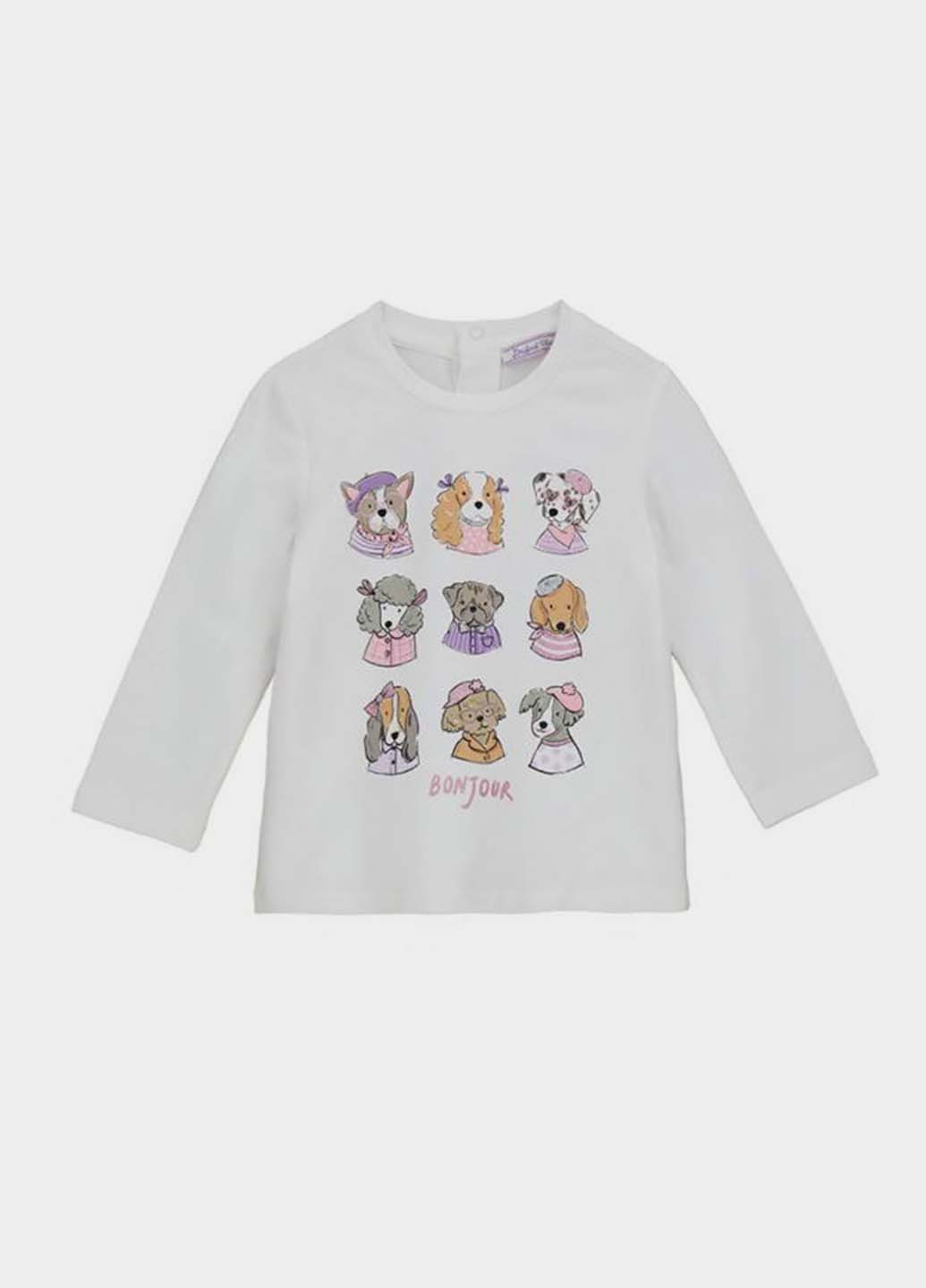 Белый демисезонный кэжуал лонгслив Original Marines с рисунком