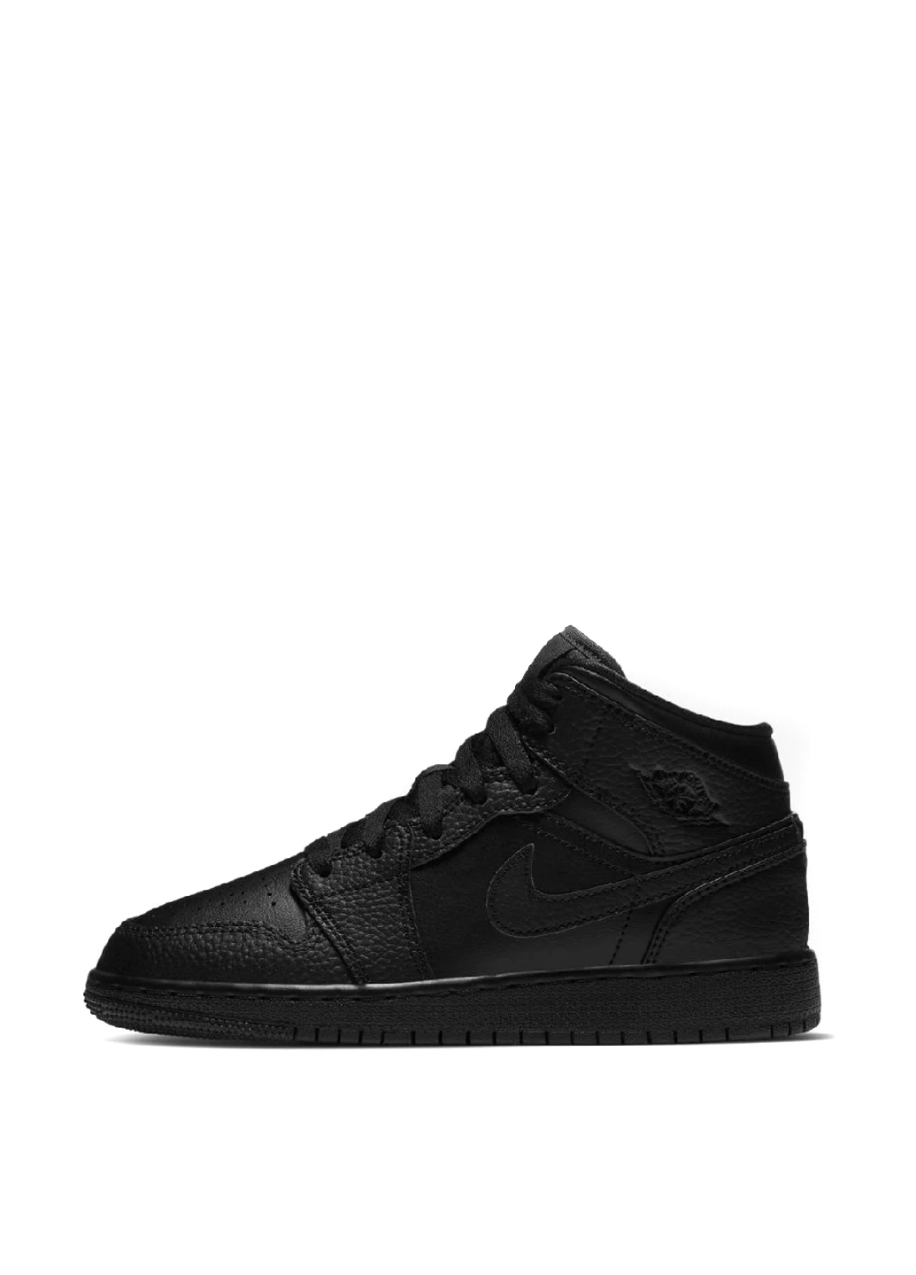 Чорні кеди Jordan 1 MID (GS) Black 554725-091