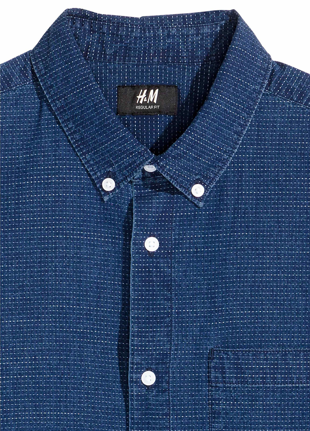 Сорочка H&M горошок синя кежуал трикотаж, бавовна